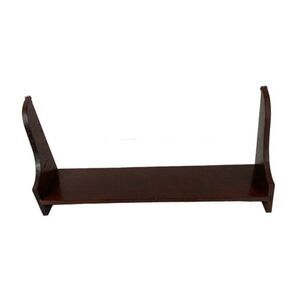 Wooden Display Shelf 15” Across Scroll Design Wood Finish Grannycore Cottagecore